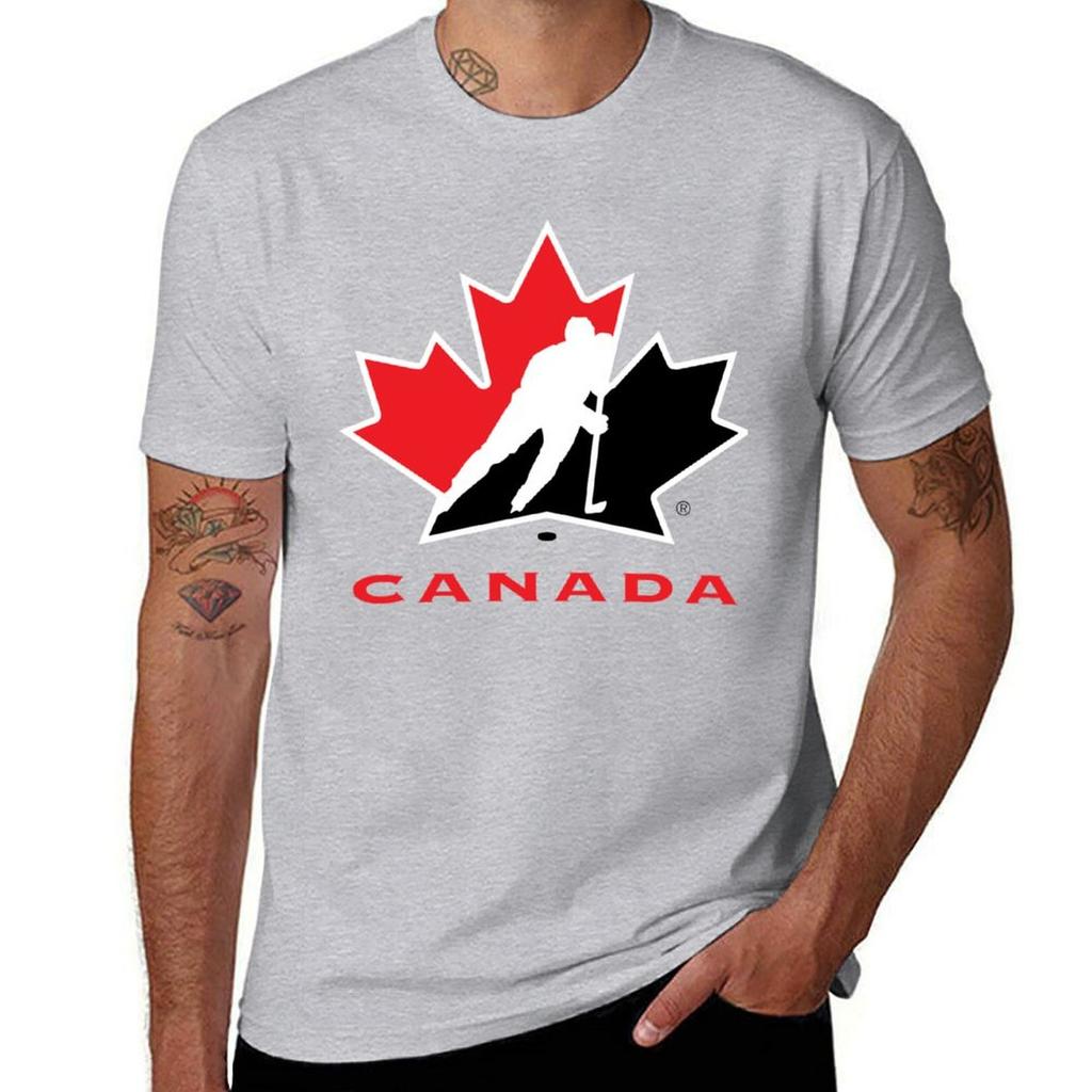 HOCKEY CANADA LOGO Tričko oversizeds sportovní fanoušci pánské oblečení
