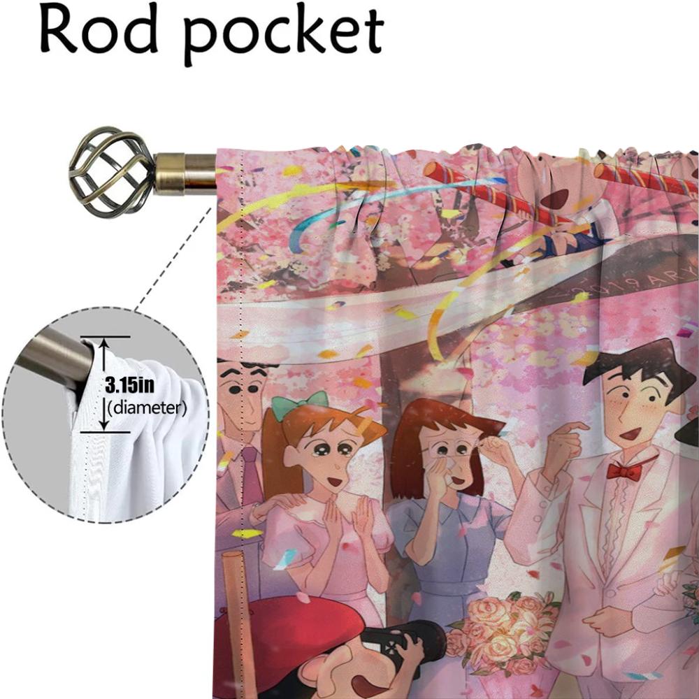 Crayons Shins Chans Curtains Child Room Living Curtain Home Interior Camera Shades Partition Tulle Bedroom Made Of Polyester Washable Area Ready