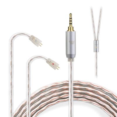 Okcsc JBX Recable 2Pin Cable Earphone Cable 4 Core OFC for UE Compatible with TF10/TF15/SF3/SF5 Etc. 2.5mm