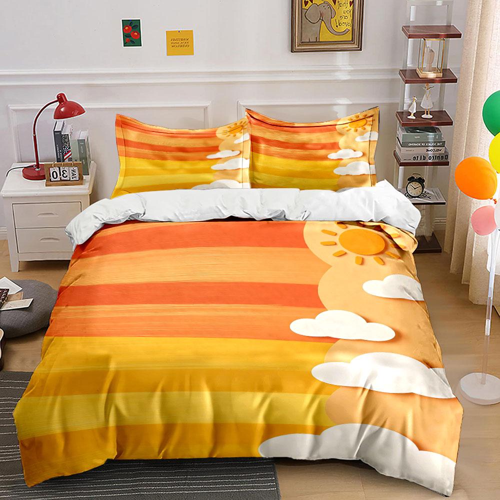 

Sun, clouds, striped gradient. Bedding sets Duvet cover sets Duvet covers Pillowcases(1 * Duvet Cover 2 * Pillowcases, without duvet insert) 135x200cm