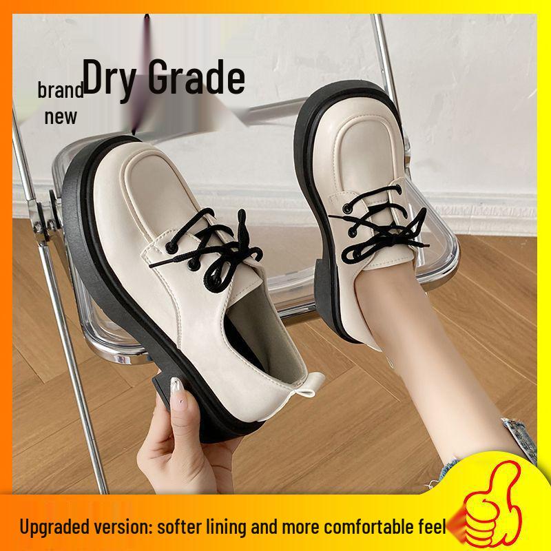 Women's High-End French Leather Loafers: 2025 New Thick-Soled, Height-Increasing, Soft & Versatile British Style Shoes