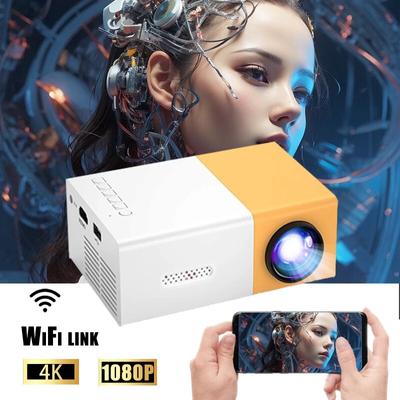 Mini Projector Portable Movie Projector Smart Home Projector for iOS&Android&Windows&PS5&Laptop&TV with HDMI,USB,Audio,TF Card,AV and Remote Control