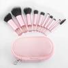 10Pcs Mini Makeup Brush Set Powder Eyeshadow Foundation Blush Blender Concealer Beauty Makeup Tools Brush Professional Supplies