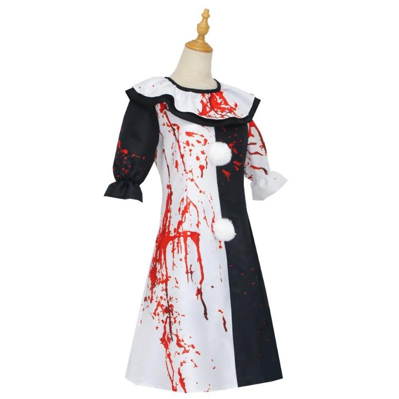Horror movie broken soul clown costume stage performance suit