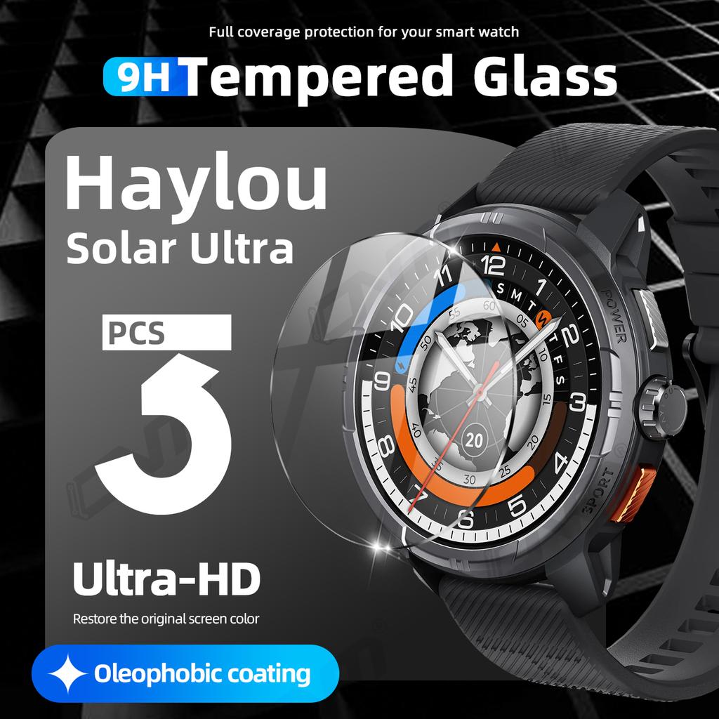 9H Tvrzené sklo pro Haylou Solar Ultra, Prémiová ochrana obrazovky Odolná HD Čirá Ochranná fólie proti poškrábání Příslušenství