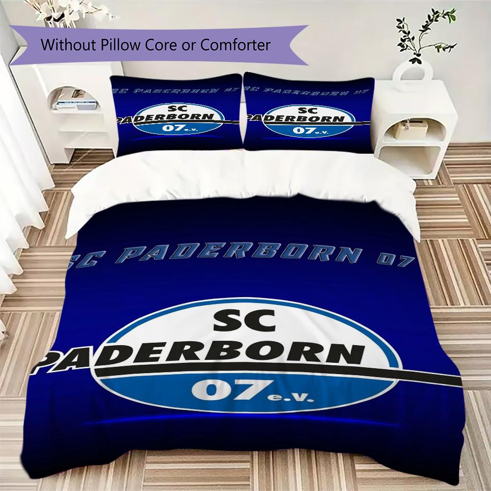 SC Paderborn 07 Pattern Bedding uilt Set uilt Cover Pillowcase Home Decoration Birthday Gift (1 * duvet cover + 2 * pillowcase without core)