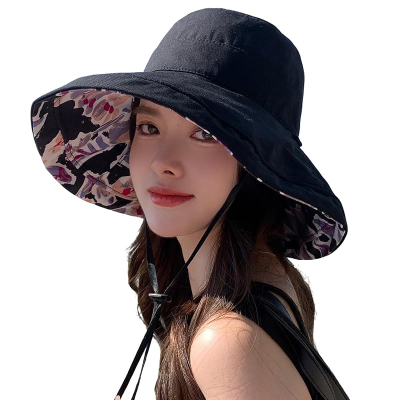 

[shefun] UV protection hat hat ladies sun hat 11cm wide brim small face effect 54-60cm head circumference spring/summer sun protection hat UV