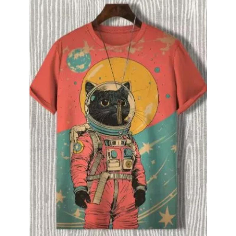 Summer Women s T-shirt Creative Printed Short Sleeved T-shirt Fashionable Comfortable Soft Breathable cotton T-shi XS