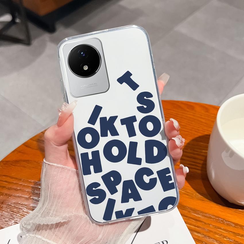 For Vivo Y02 Y02A Y02S Y10 Y11 Y12 Y12a Y13 Y15 Y15a Y16 Y17 Y19 Clear TPU Case Ocean Whale Pattern Anti Drop Back Cover For Vivo Silicone Phone Shell