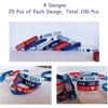 100Pcs American Flag Silicone Bracelets, Election Fourth 4th of July Party Accessories USA Veterans Day Memorial Day Patriotic Party Red White and