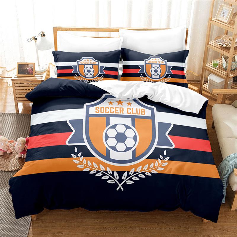 

Спорт 3D Цифровий М яч Цифровий Друк Підковдра Домашній Текстиль Трикомпонентна Постільна Білизна 135 * 200