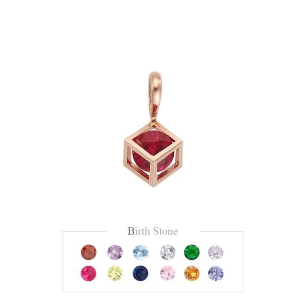 LLOYD Mysterious Amethyst Cube 14k Pendant LPP17050G