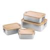 304 Stainless Steel Bamboo Lid Lunch Box, Japanese Style Lid Preservation Box, Lunch Box, Lunch Box, Food Storage Box