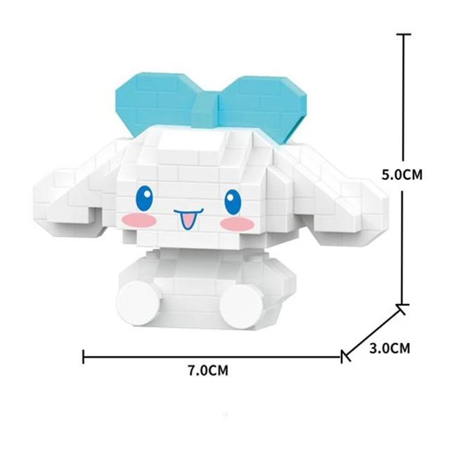 Sanrio Anime  My Melody Cinnamoroll Pompompurin Kuromi Friends Building Blocks Bricks Girl Children Kid Toy Gifts Set