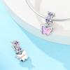 S925 Silver Butterfly Cat Bear Charm Safety Chain Bracelet Elegant Jewelry Gift for Women