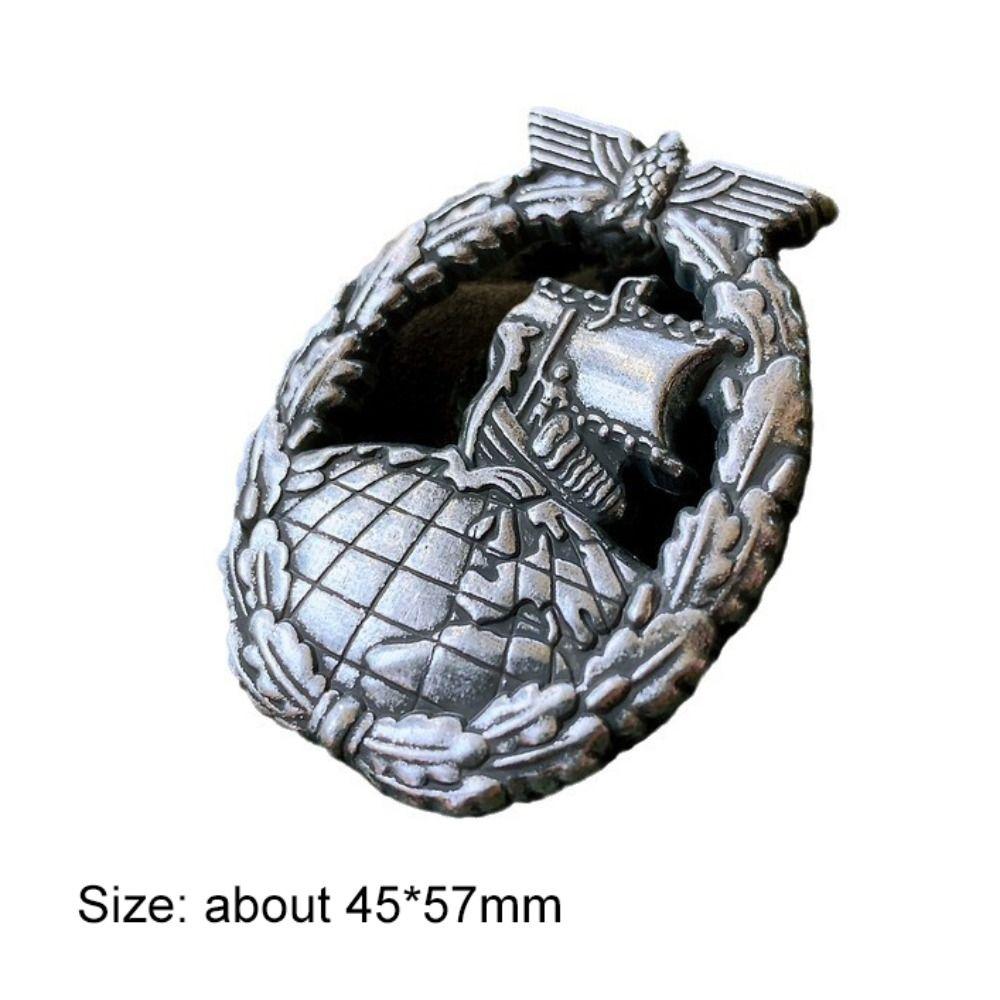 Portable Retro Eagle Metal Badge 3D Embossed Vintage Emblem Zinc Alloy Weatherproof Souvenir Decor Universal