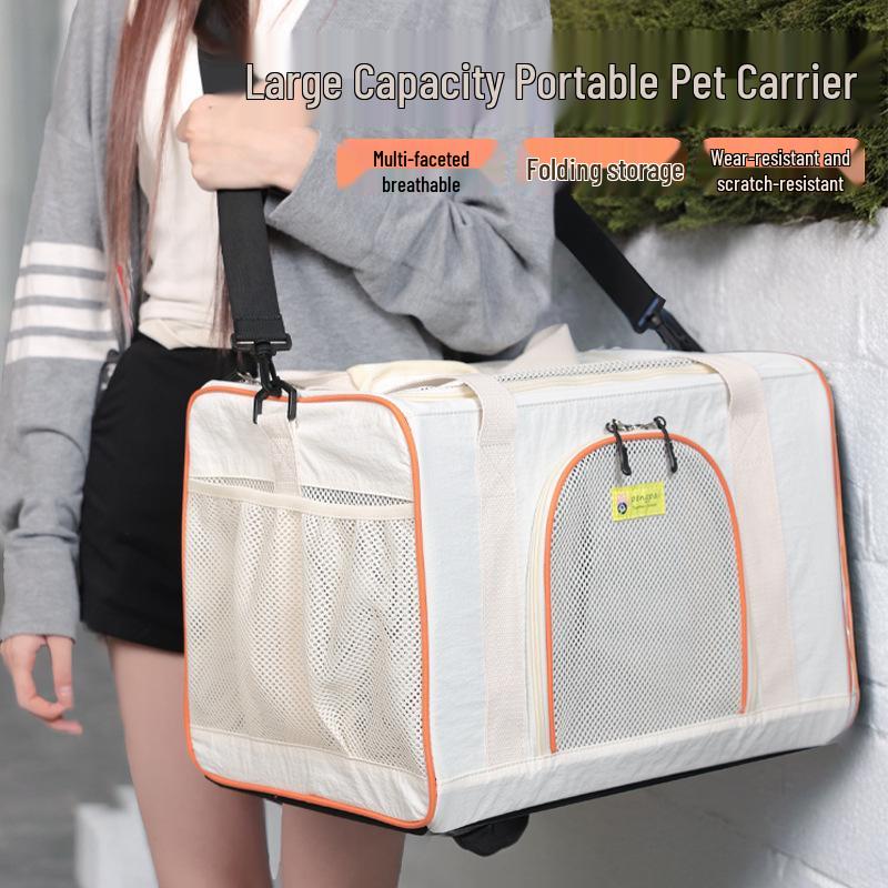 Cross-Border Pet Carrier: Portable Cat & Dog Bag, Diving Material, Large Capacity