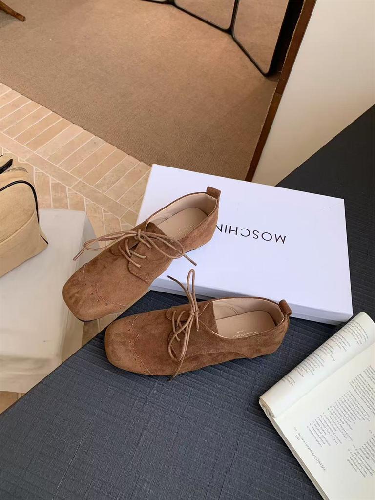 Inner Height Increase Black British Style Small Leather Shoes Women's Shoes 2025 New Spring and Autumn Retro Lace-up Loafers Single Shoes