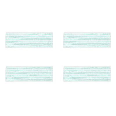 4pcs Microfiber Flat Mop Cloth with Clip Wet & Dry Mop Pad Marble/ Wood/ Vinyl/ Ceramic Cleaning Cloth for Leifheit Profi XL