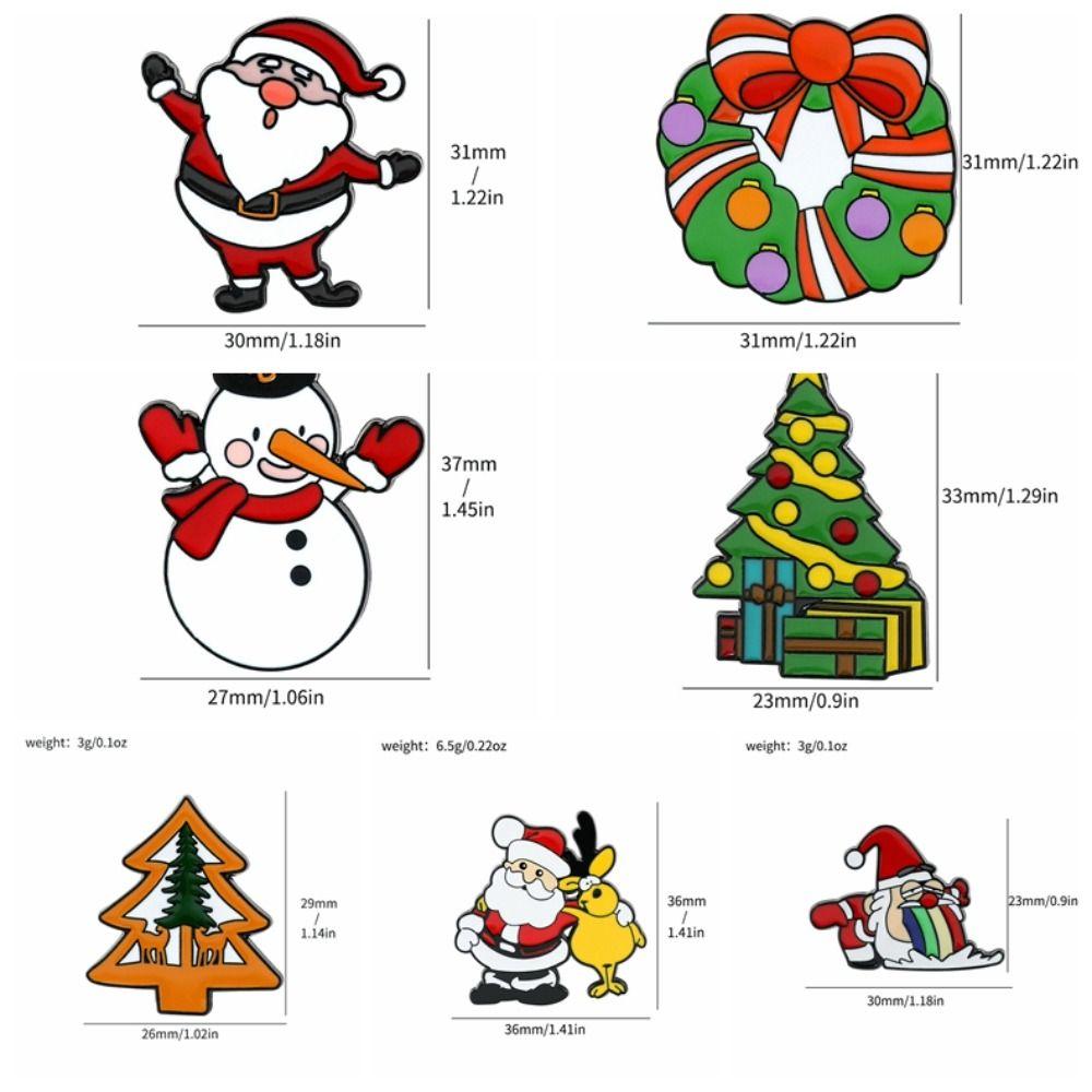 Fashionable Christmas Brooch Snowman Christmas Tree Pins Santa Claus Brooch  New Year Pins