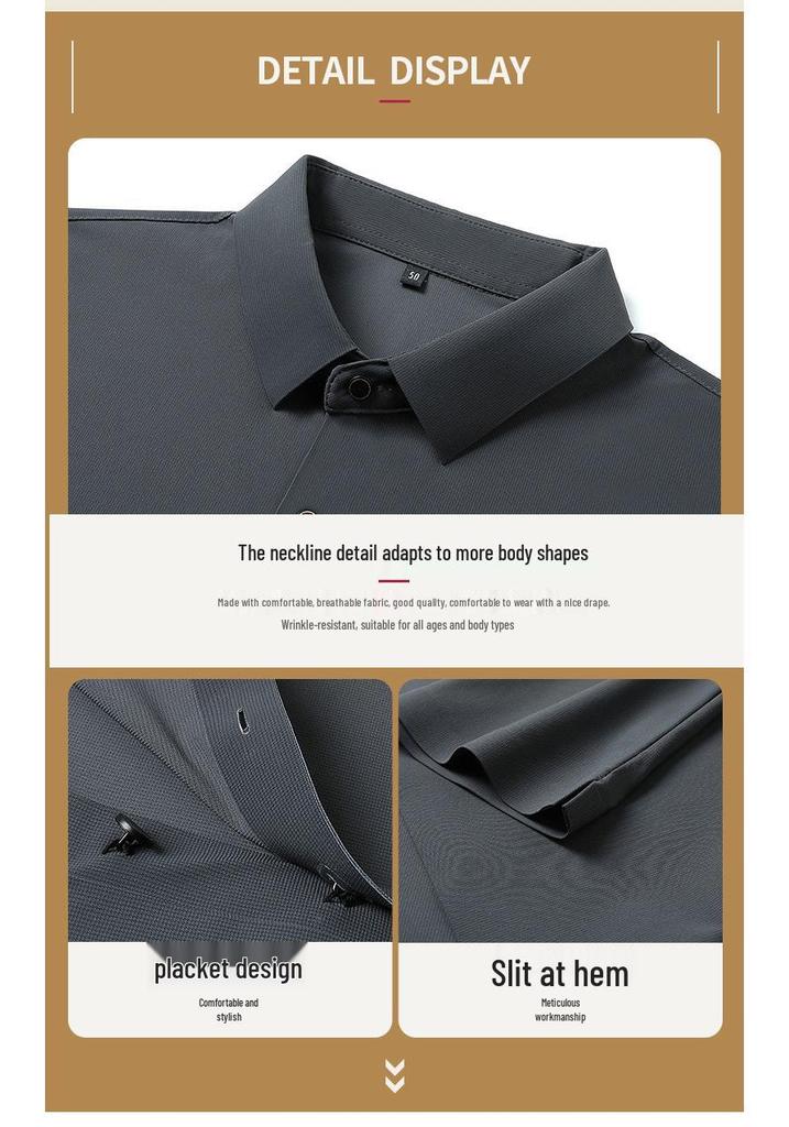 Men's Ice Silk Seamless Short-Sleeve Sports Suit - Summer Thin Two-Piece Set for Middle-Aged Dads (2025)