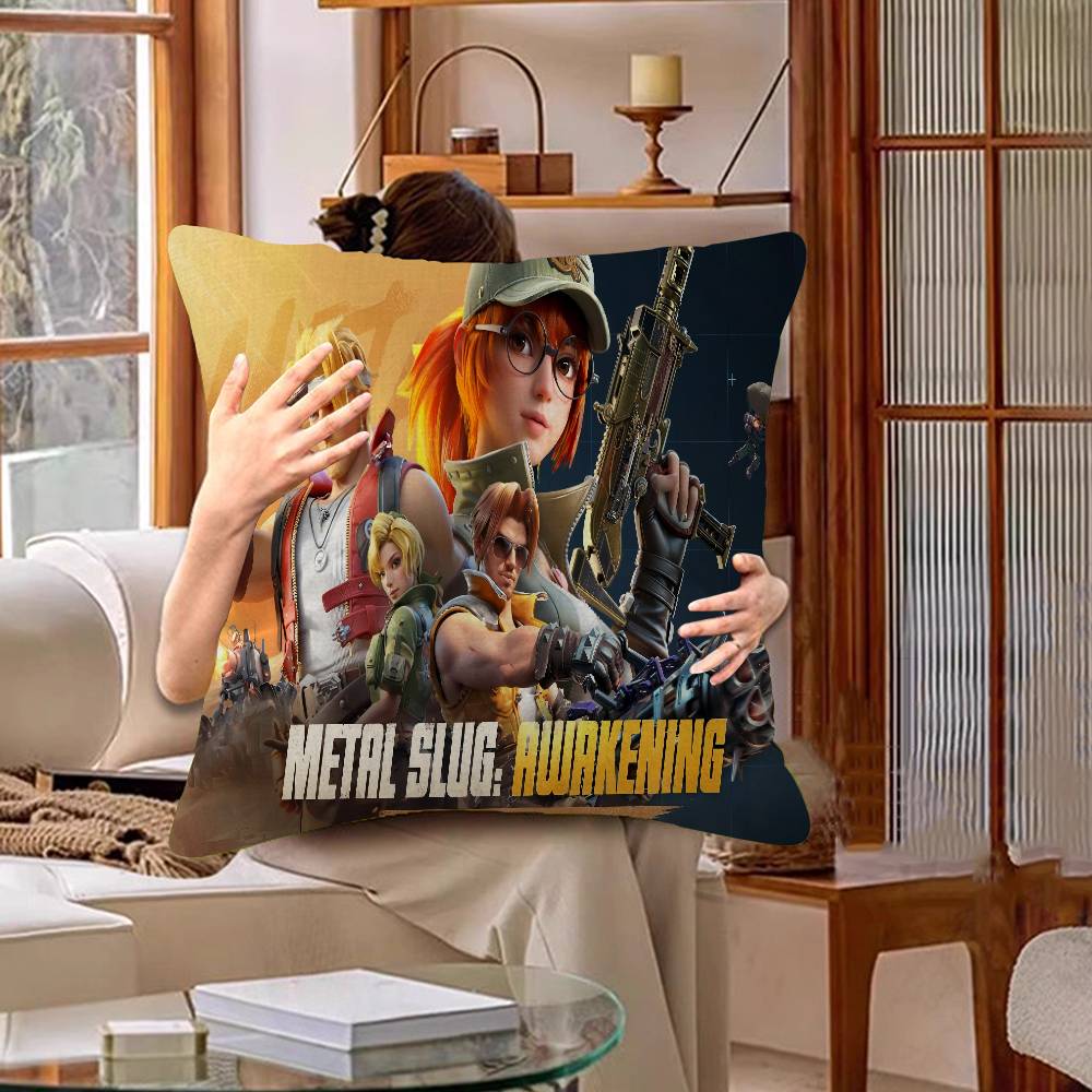 Classic Retro Game Metal Slug Gamer Pillow Cushion Cover Pillowcase Living Room Sofa Home Decor Customized