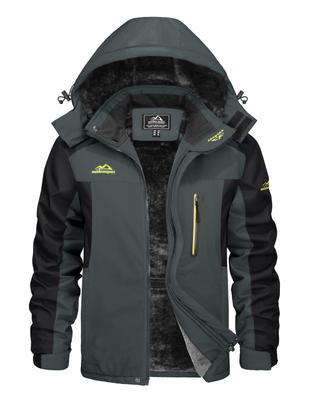 Fleece Soft Shell Thermal Winter Fishing Cold Weather Charcoal Gray JP XL [KEFITEVD] Men's Windbreaker, Lining, Jacket, Windproof, Waterproof, Rider's