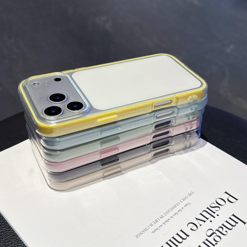 2 In 1 Candy Bumper Clear Case For iPhone 17 Air 16 15 14 13 12 11 Pro Max Plus Shockproof Protective Soft TPU Phone Cover Capa