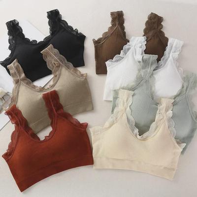 Bär Fee Spitze Rückenfrei Yoga Cami: Damen Kabelloser Sport-BH & Weste