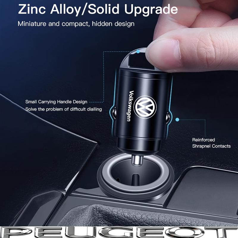 100W QC3.0 PD Car Charger Fast Charging Car USB Type C Charger For VW GTI Polo Golf MK6 MK7MK8 Passat Tiguan CC T-ROC Tire Valve