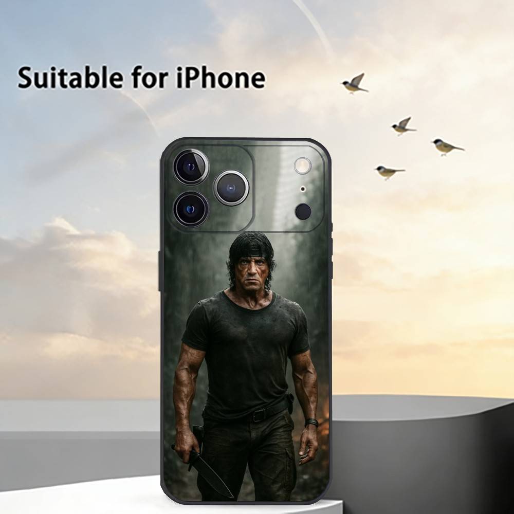 First Blood John R-Rambo Phone Case For iPhone 17, 16,15,14,13,12,11 Plus,Pro Max, Others Soft Black Cover