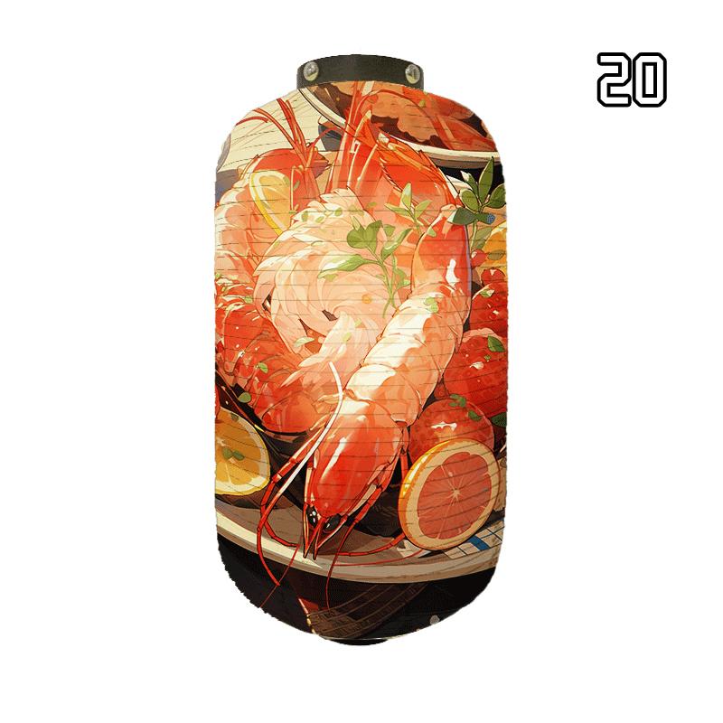 Japanese Style Paper Lantern Beautiful Crab Shrimp Printed Lanterns Sushi Hotpot Izakaya Restaurant Bar Advertising Lantern