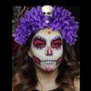 Spiders Flower Hairband Soft Fabric Comfortable Day of the Death Hairband for Halloween Parties Costume Event Daily Wear