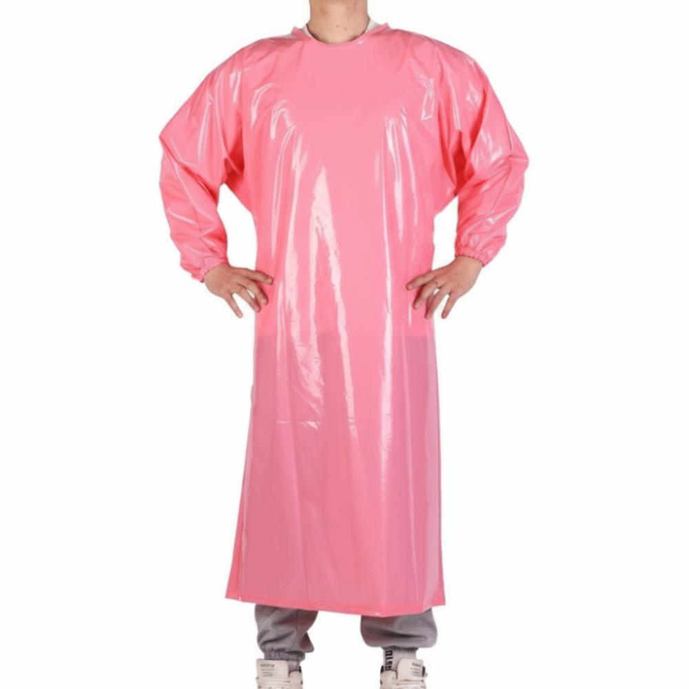 Wear-Resistant Waterproof Apron Acid Resistant Oil Resistant Apron TPU Apron  Fishery Work розовый