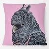 Australia Native Birds Parrots Maggie Black Cockatoo Honeyeater Print Cushion Cover Sofa Decor Pillow Case