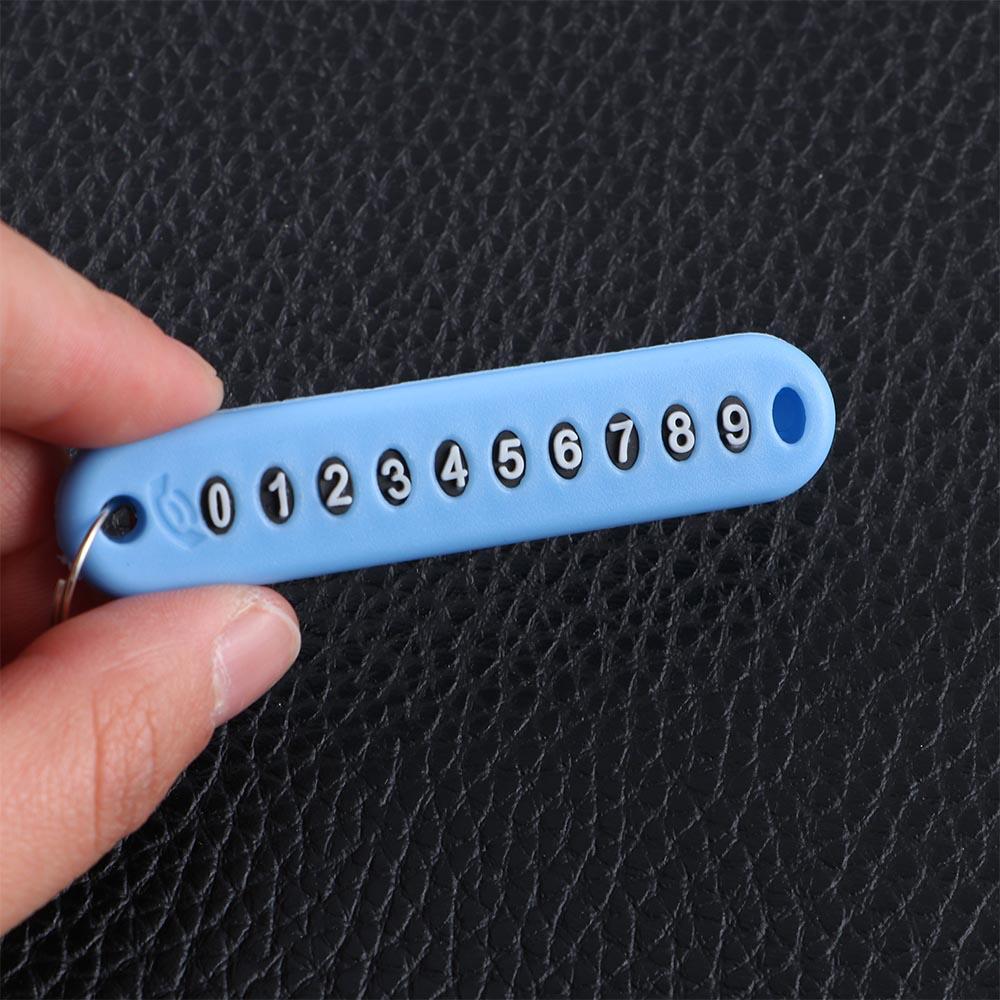 Portable Ornament Phone Number Key Ring Anti-lost Key Chain Key Pendant Phone Number Plate Card