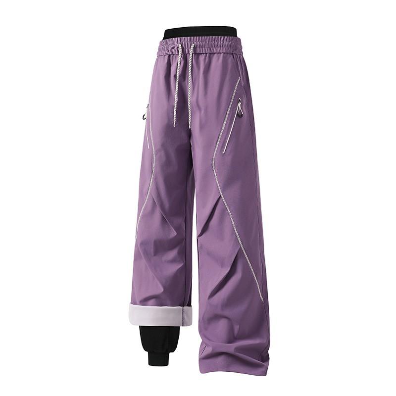 Men Women Waterproof Windproof Hiking Skiing Pants 3-in-1 Detachable Insulated Outdoor Trousers Trekking Camping