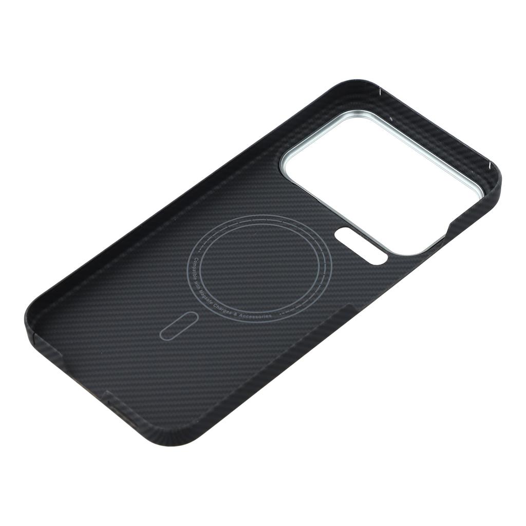 For Xiaomi 17 Pro Max Magnetic Case Aramid Fiber 600D Fine Texture Phone Cover Metal Lens Frame