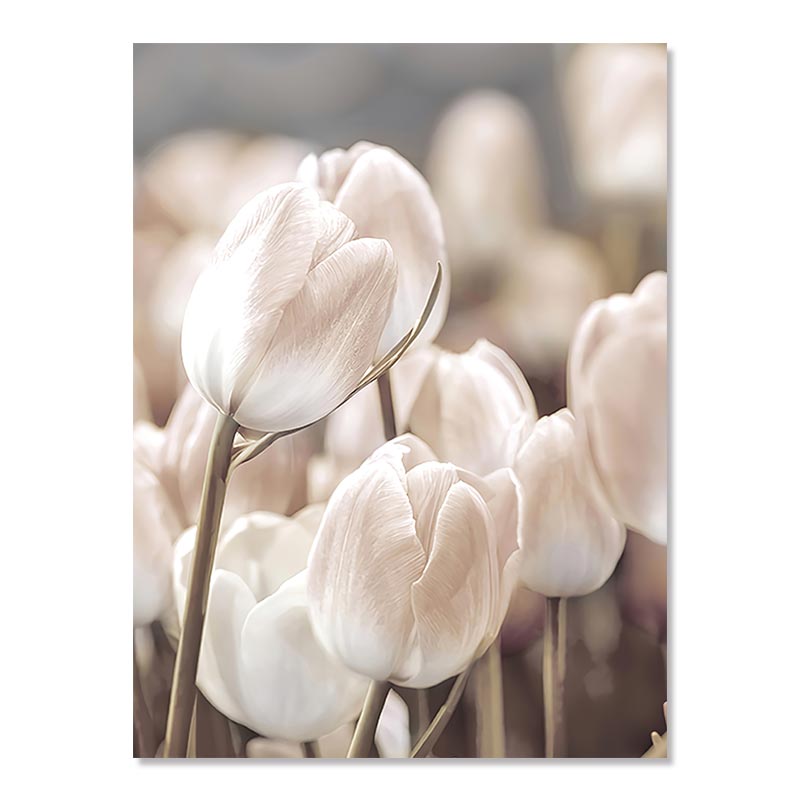 Naturlandschaft Landschaft Wandkunst Leinwand Poster und Druck Malerei Blume Gras Sonnenschein Nebel Bild Home Decorfor Wohnzimmer