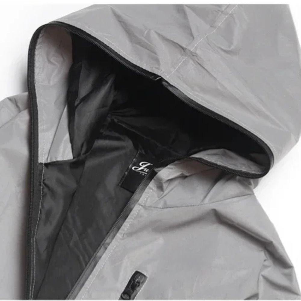 Spring/Autumn Reflective Jackets with Chest Pocket Reflective Windbreaker  Outdoor Hiking