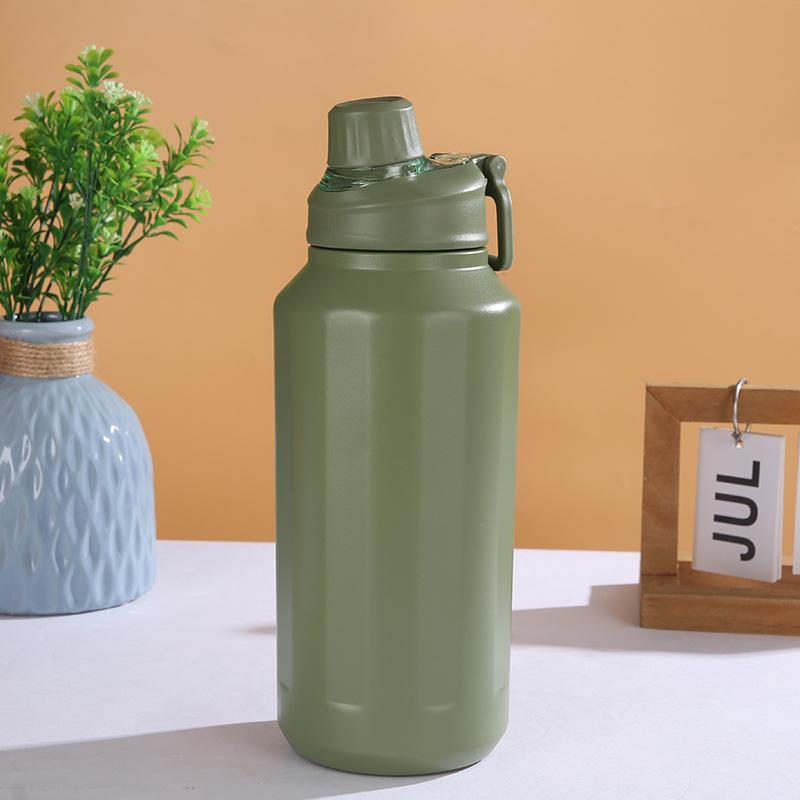 Large Capacity Portable Travel Thermos Cup Stainless Steel Straight Drink Water Bottle Girls Outdoor Sports Fitness Water Cup
