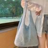 Foldable Bohemian Crochet Handbag Intricate Hollow-out Pattern Knit Shoulder Bag  Photography Prop