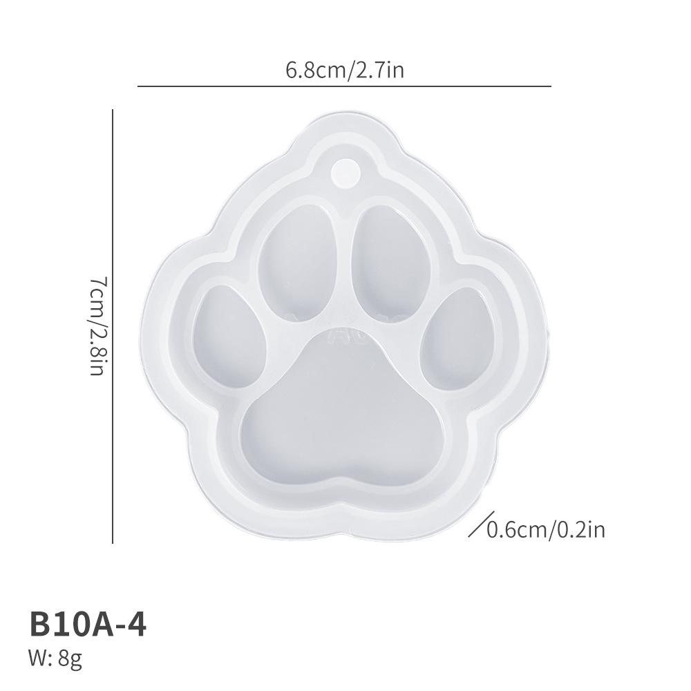 Cross-Border Reindeer & Cat Paw Christmas Pendant Silicone Mold