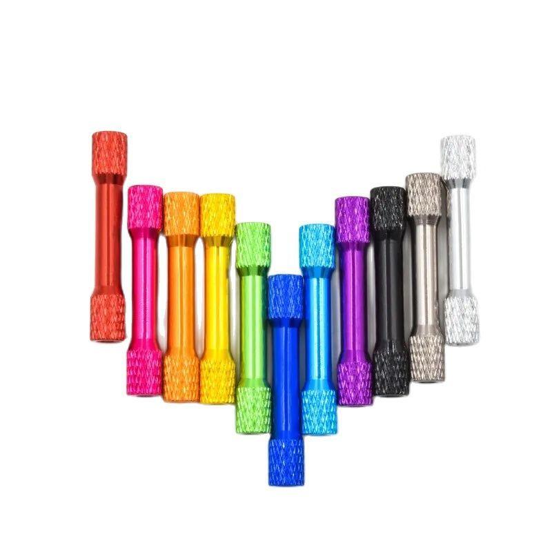 10PCS Crossing Machine FPV Frame M318 25 28 30 32 35mm I-Type Aluminum Column Mesh Anti-Slip Color Aluminum Column 18MM  blue