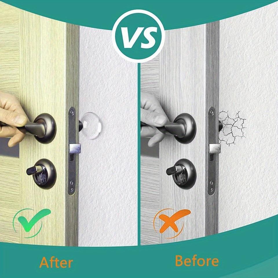 1/4/6Pcs Door Knob Wall Shield Clear Soft Rubber Door Stopper Door Handle Bumper Mute Stickers Wall Protector Muffler Pad Protective Plug