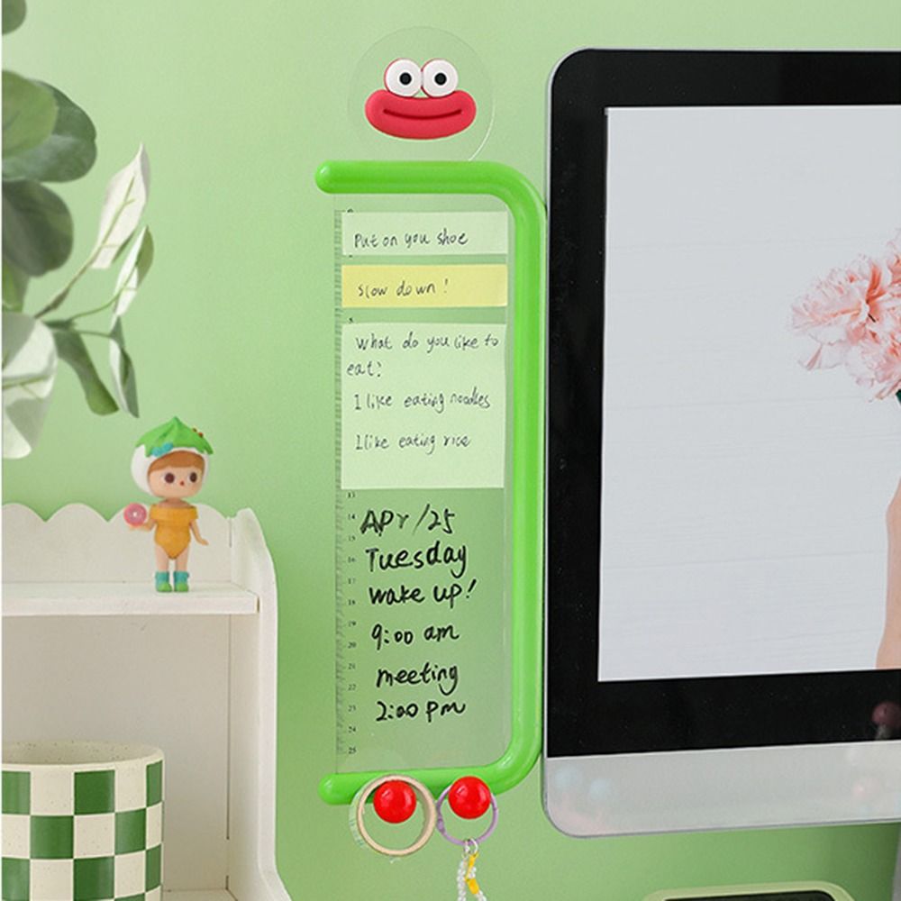 Transparent Computer Screen Message Board Self-adhesive Acrylic Computer Sticky Note  Memo Stand