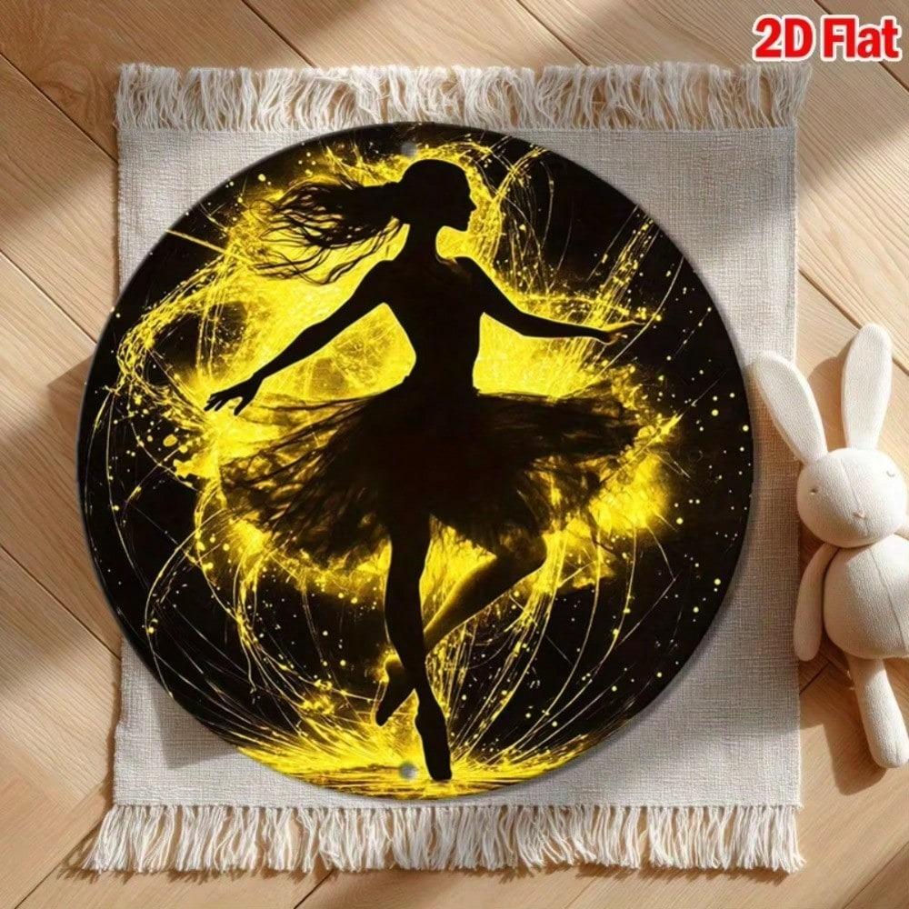 Vintage Ballettänzer Metall Wandkunst 2D Flaches Design Heimdeko Geschenk