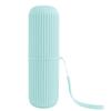 JAJALIN Travel Toiletry Cup, Simple Home Toothbrush Cup, Toothpaste Storage Box, Portable Striped Mouthwash Cup for Dental Tools