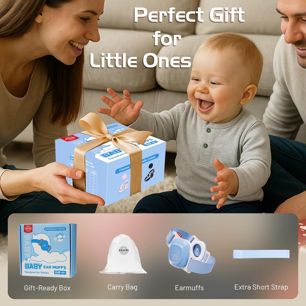 EZARC Earmuffs for for Live and Sports Ears from Loud for Hyperacusis Babies, Soundproof, Trains, Planes, Sleeping, Music, Festivals, [Protects