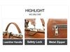 Full-Grain Lambskin Leather Crossbody Handbag with High-End Metal Lock for Women